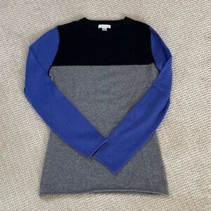 Garnet Hill Cashmere Colorblock Sweater